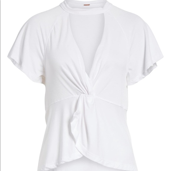 Free People Just A Twist Choker T-shirt Size S - Picture 4 of 6